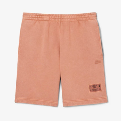 LC Washed Effect Cotton Fleece Shorts LC Washed Effect Cotton Fleece Shorts Slate Crown Terracota brown S 