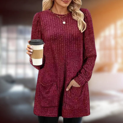 Lena™ | Chic Pullover Jacket & Coats Belleza & Glamour Burgundy S 