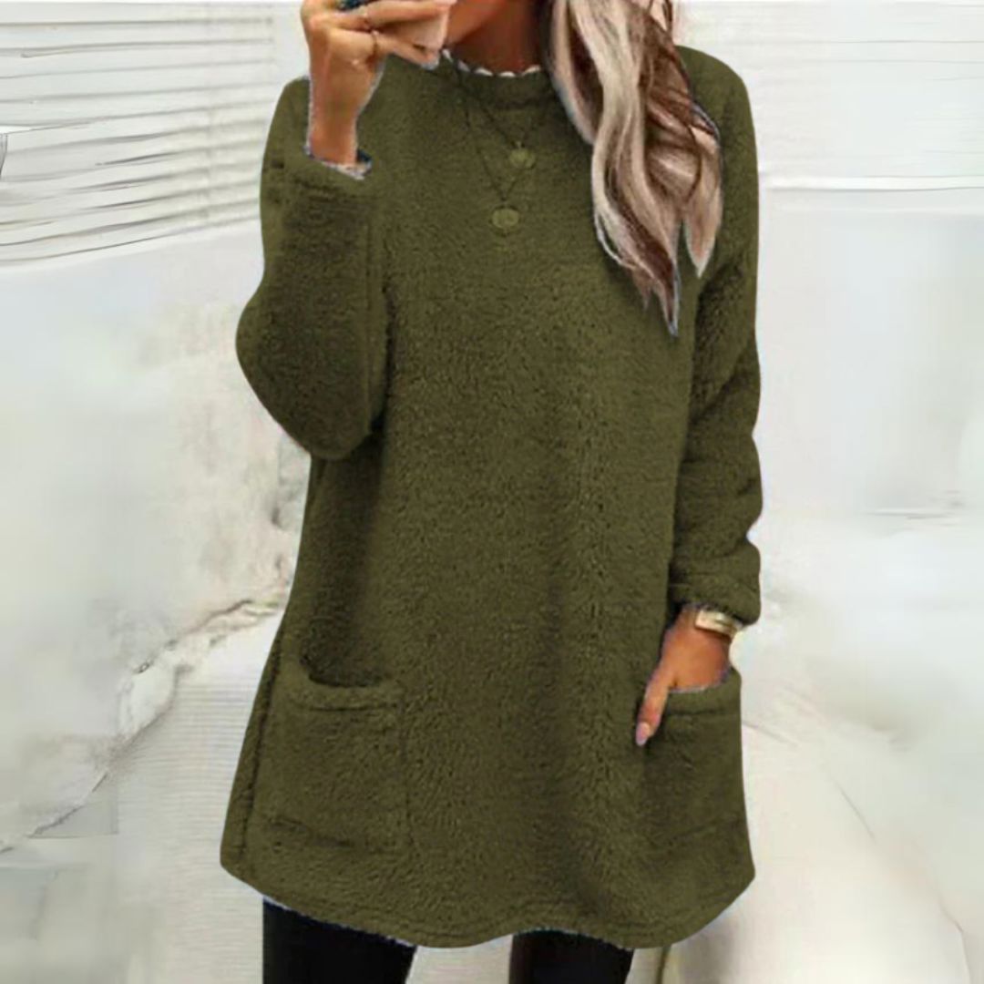Liam | Cozy Fleece Sweater Sweater Belleza & Glamour Army Green S 