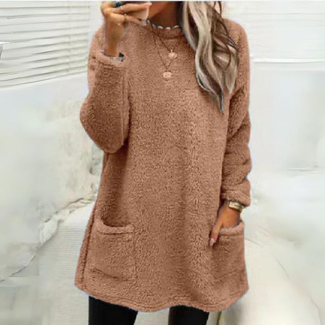 Liam | Cozy Fleece Sweater Sweater Belleza & Glamour Brown S 