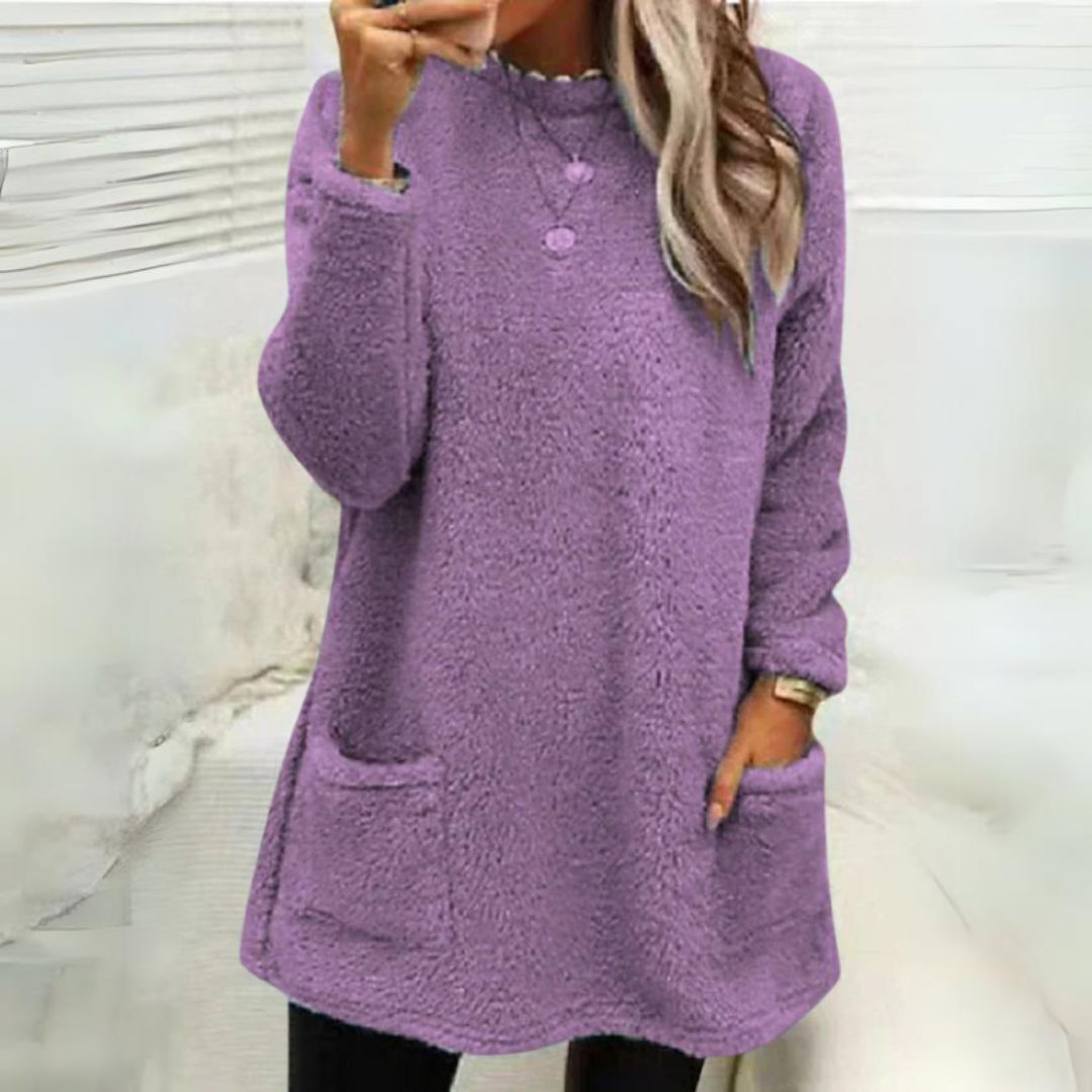 Liam | Cozy Fleece Sweater Sweater Belleza & Glamour Purple S 