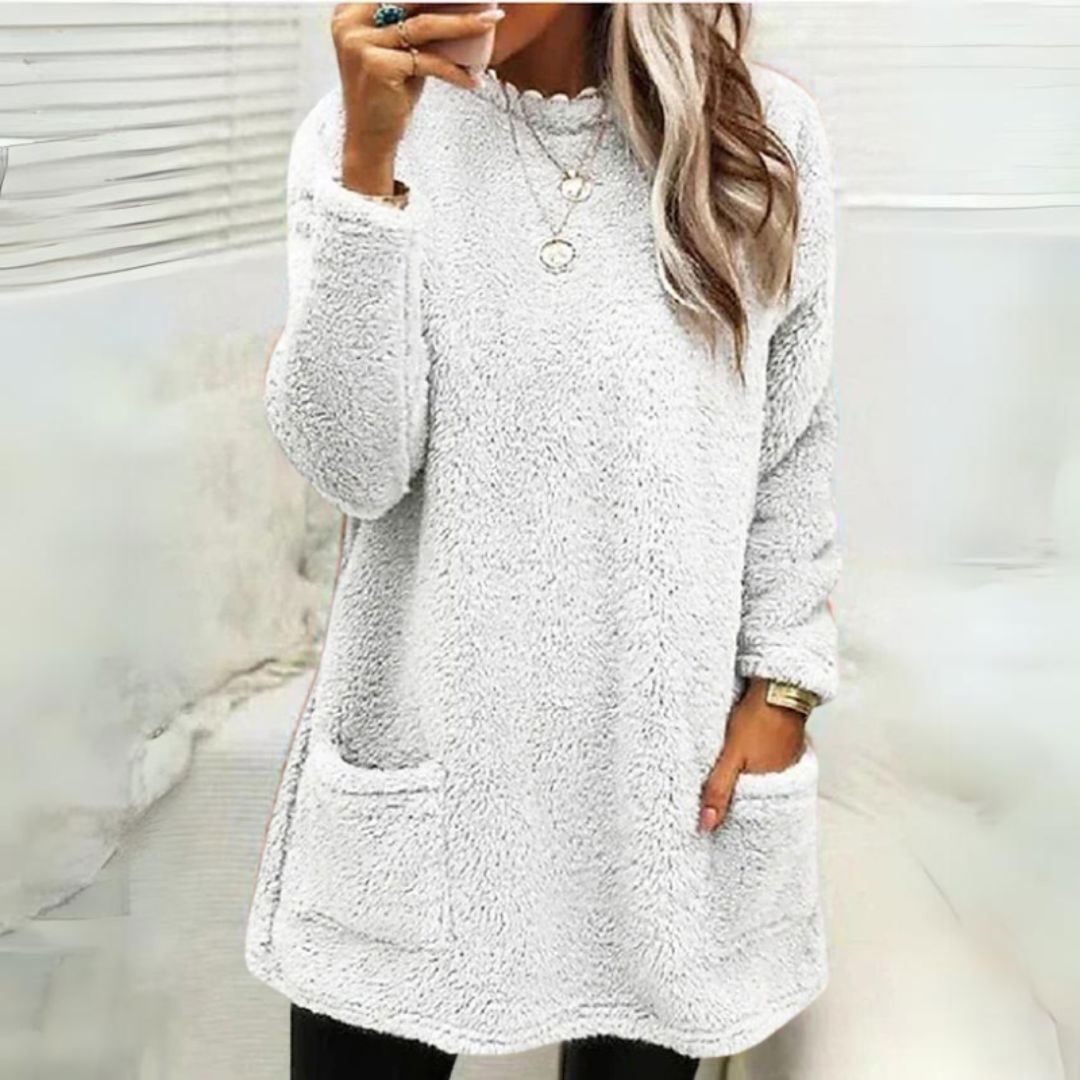 Liam | Cozy Fleece Sweater Sweater Belleza & Glamour White S 