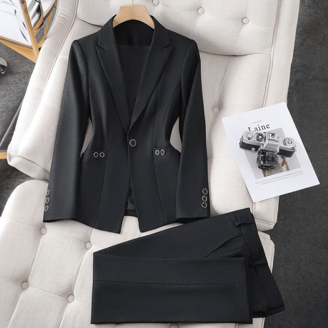 Luxe | Confident Blazer Set Coat and Jacket Belleza & Glamour Black S 