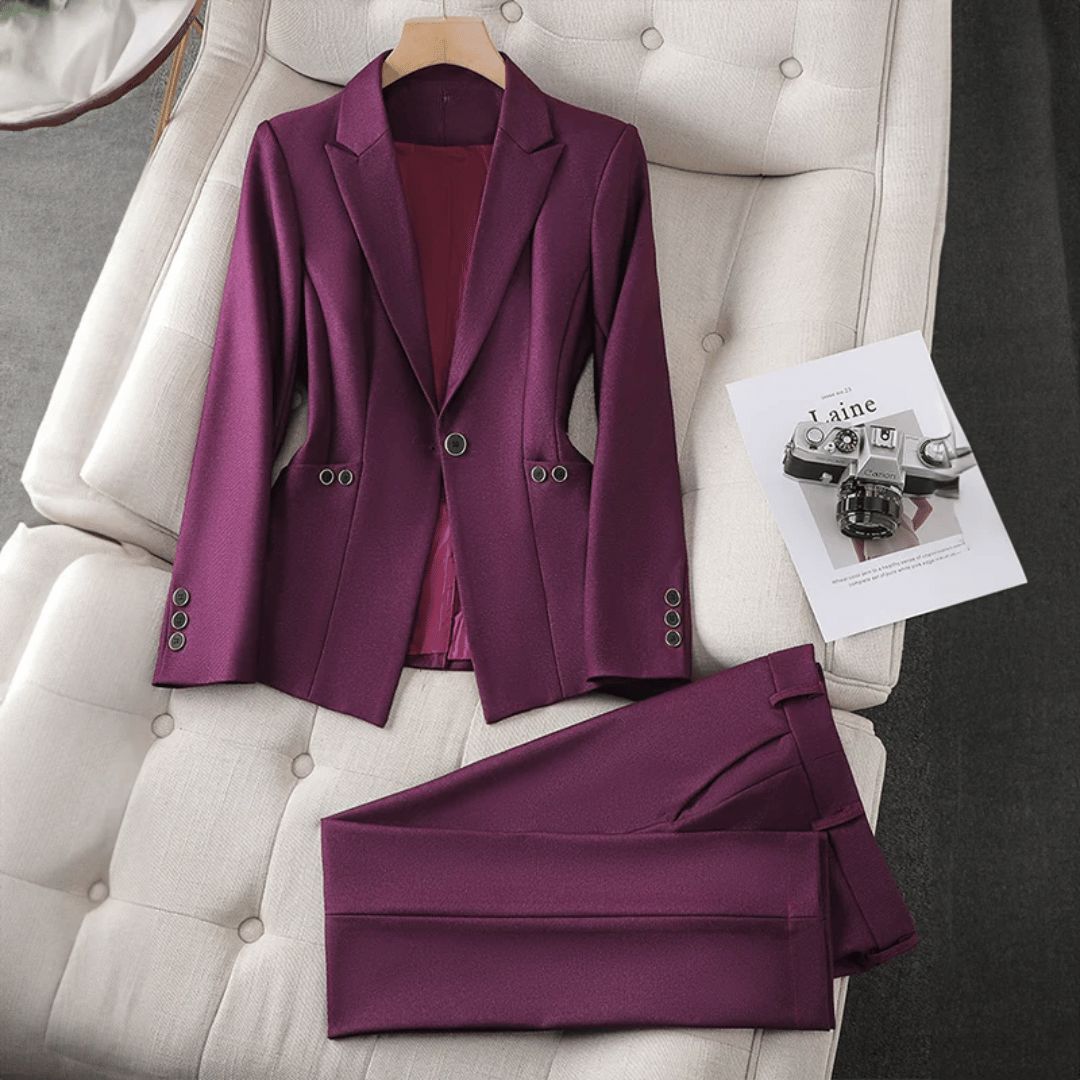 Luxe | Confident Blazer Set Coat and Jacket Belleza & Glamour Purple S 