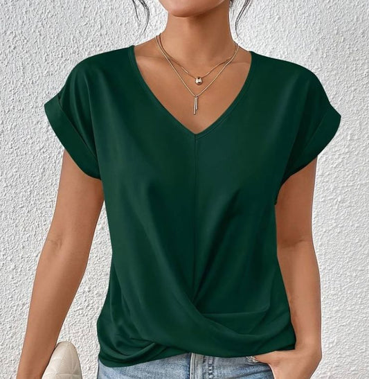 Marine - WOMEN'S V- NECK SHIRT Shirt Belleza & Glamour Green M 