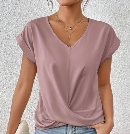 Marine - WOMEN'S V- NECK SHIRT Shirt Belleza & Glamour Pink M 