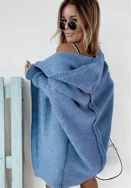 Muse™ | Hooded Sweater Sweater Belleza & Glamour Blue S 