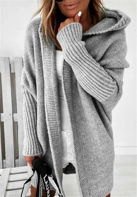 Muse™ | Hooded Sweater Sweater Belleza & Glamour Gray S 