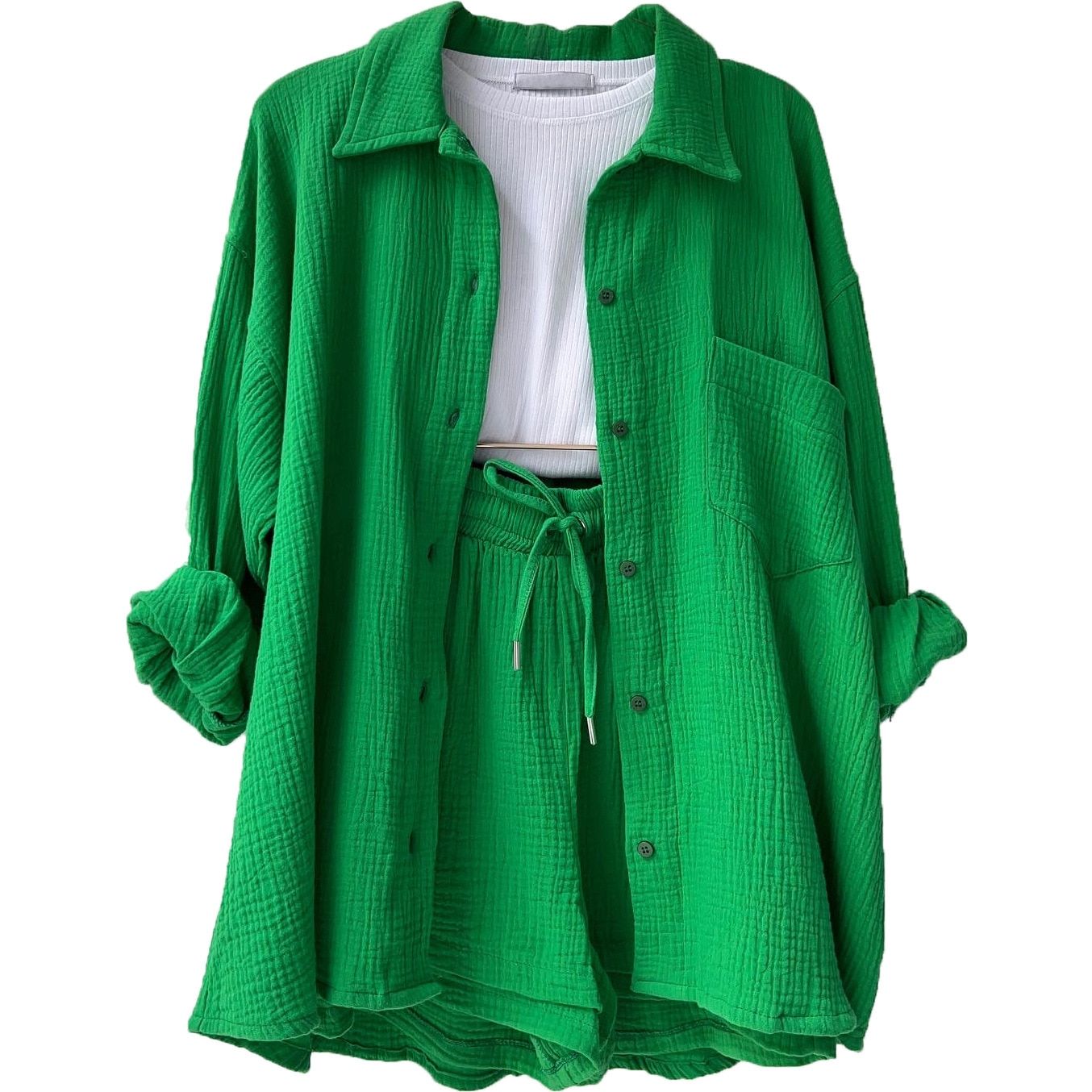 Nina™ | Casual Comfort Set Women Sets Belleza & Glamour Green S 