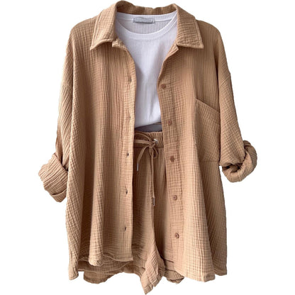 Nina™ | Casual Comfort Set Women Sets Belleza & Glamour Khaki S 