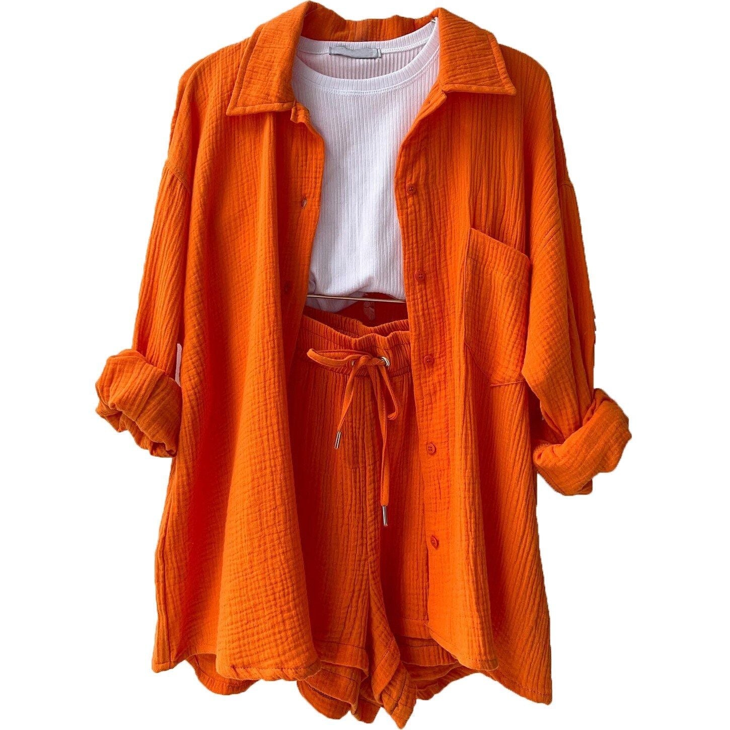 Nina™ | Casual Comfort Set Women Sets Belleza & Glamour Orange S 