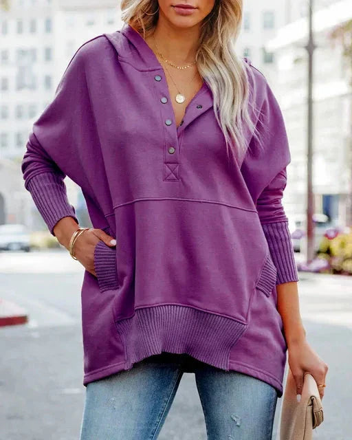 Olivia | Cozy Hoodie Coat and Jacket Belleza & Glamour Purple S 