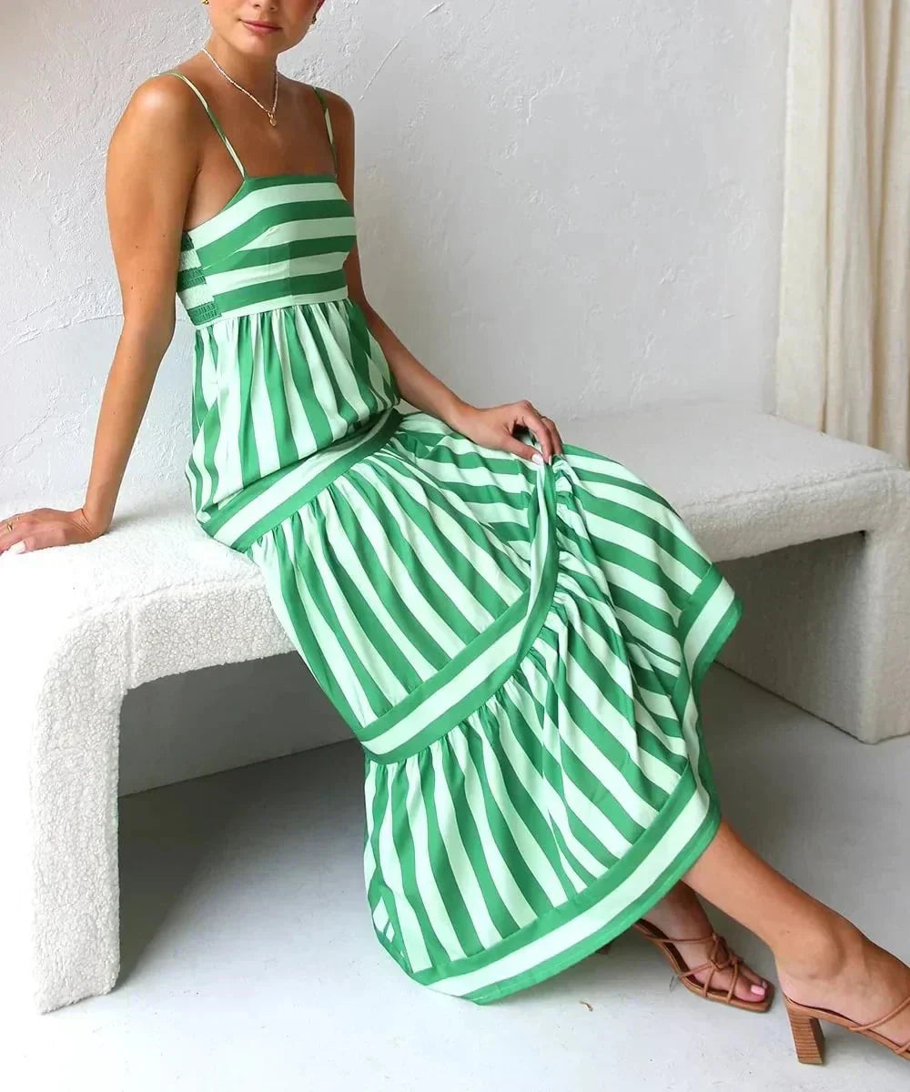 Olivia | Striped Pattern Dress Dress Belleza & Glamour 