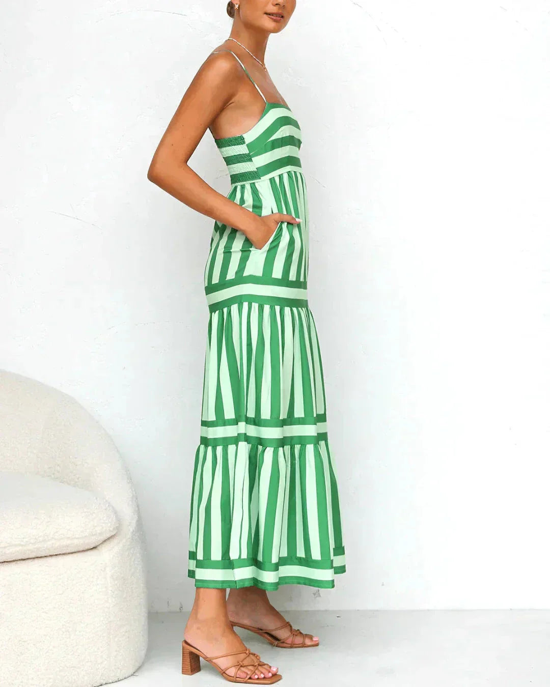 Olivia | Striped Pattern Dress Dress Belleza & Glamour 