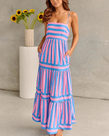 Olivia | Striped Pattern Dress Dress Belleza & Glamour 