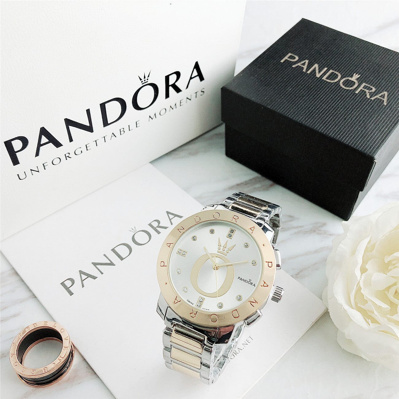 P A N D O R A Flyt Glamour Belleza & Glamour Gold White 