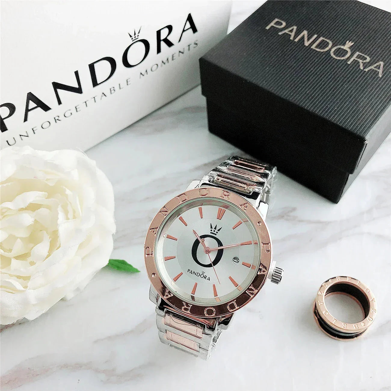 P A N D O R A Wristwatch Glamour Belleza & Glamour Rose White 