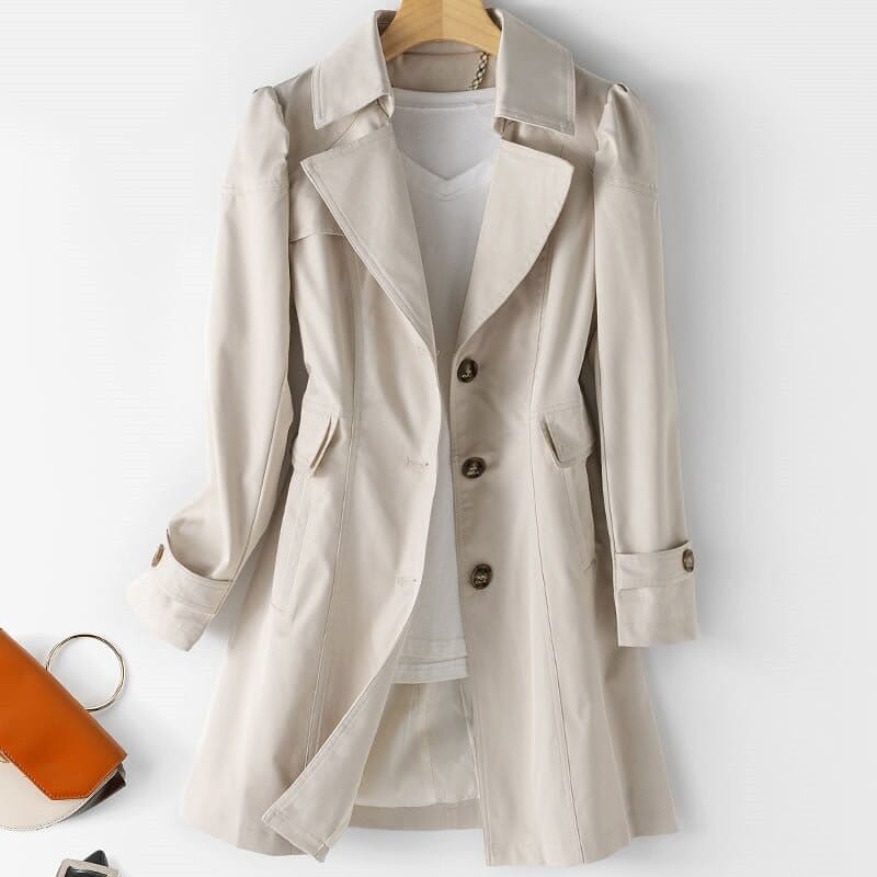 Payal™ | Stylish Overcoat coat Belleza & Glamour Beige S 
