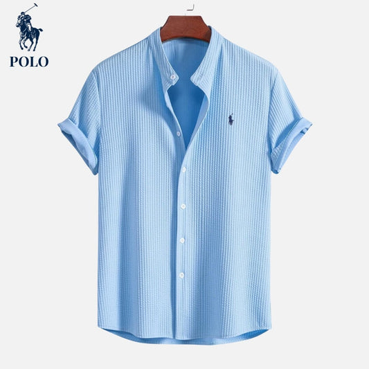 Polo Hampton Collar Shirt Belleza & Glamour Light Blue S 