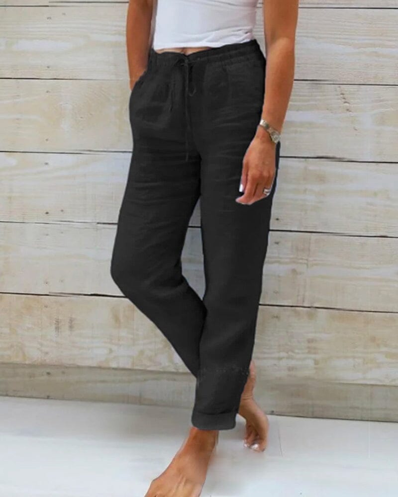 Reta - Comfy Pants PANTS Belleza & Glamour Black S 