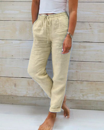 Reta - Comfy Pants PANTS Belleza & Glamour Khaki S 