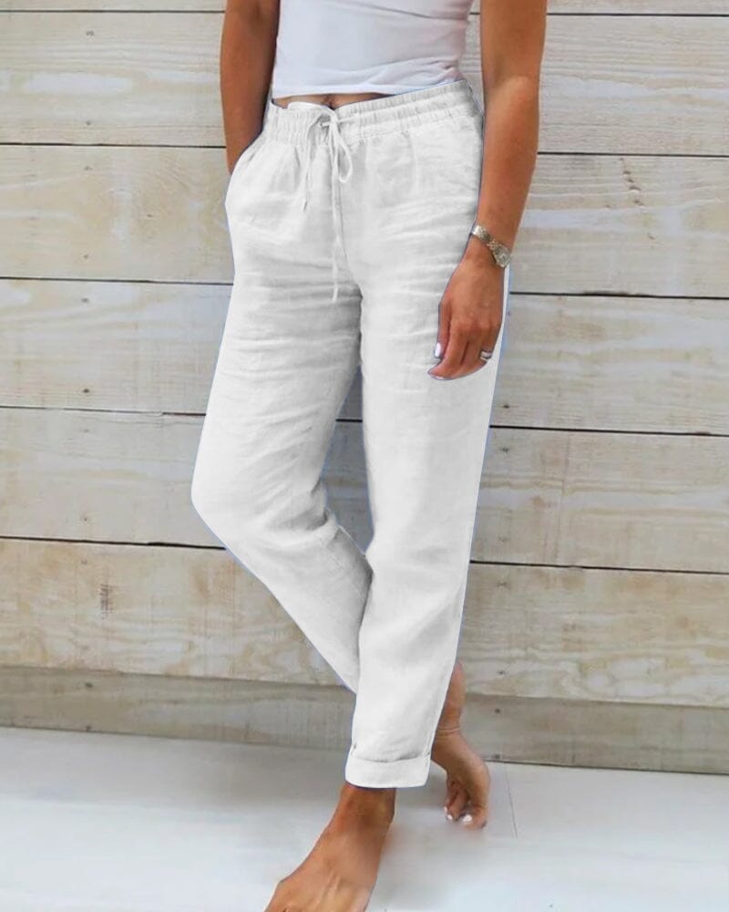 Reta - Comfy Pants PANTS Belleza & Glamour White S 