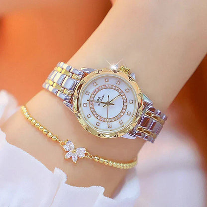 Rhinestone Diamond Women's Wrist Watch Belleza & Glamour 
