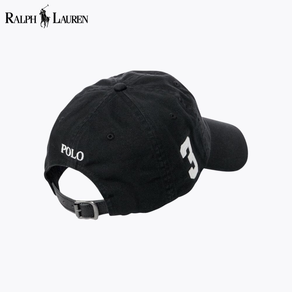 RL Big Pony Chino Ball Cap RL Big Pony Chino Ball Cap Slate Crown Black 
