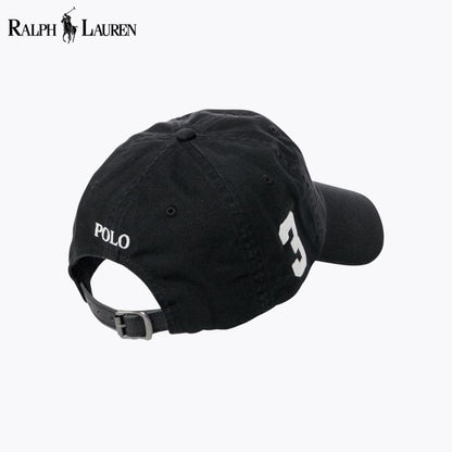 RL Big Pony Chino Ball Cap RL Big Pony Chino Ball Cap Slate Crown Black 