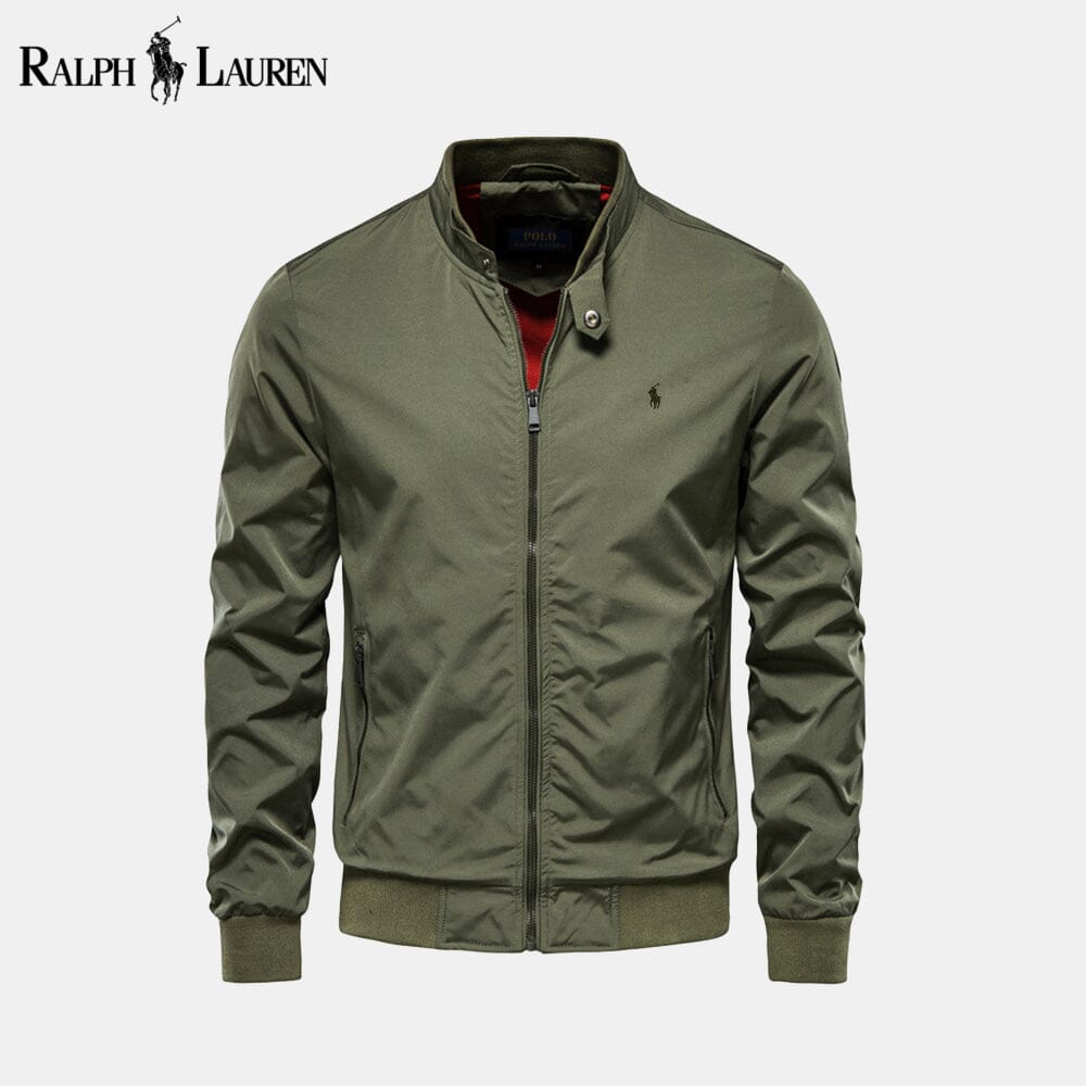 RL Bomber Classic Bomber Jacket RL Bomber Classic Bomber Jacket Slate Crown Khaki Green S 