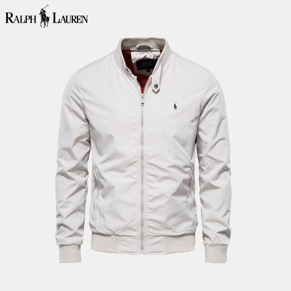 RL Bomber Classic Bomber Jacket RL Bomber Classic Bomber Jacket Slate Crown White S 