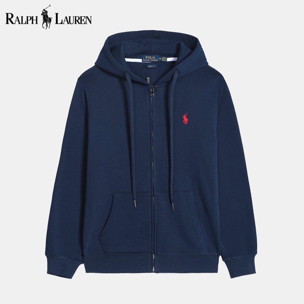 RL Classic Essential Cotton Hoodie RL Classic Essential Cotton Hoodie Slate Crown Blue S 