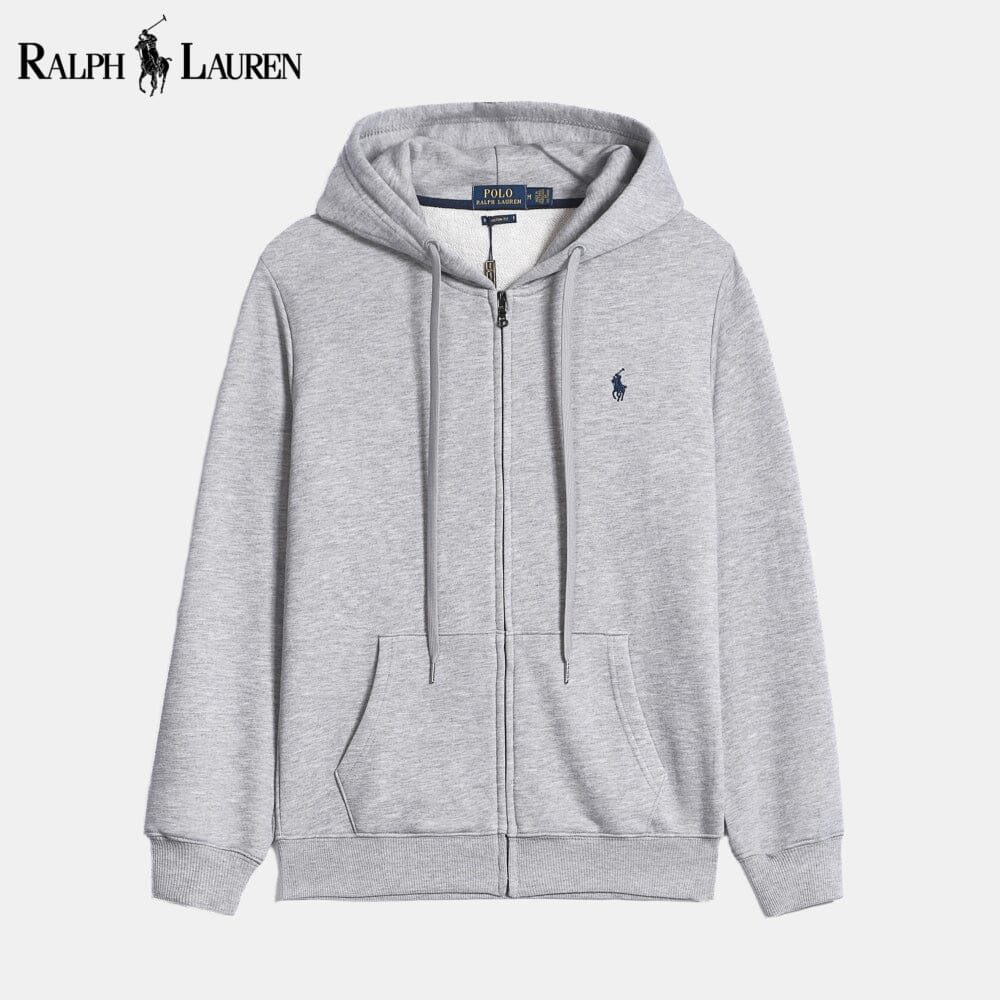 RL Classic Essential Cotton Hoodie RL Classic Essential Cotton Hoodie Slate Crown Grey S 