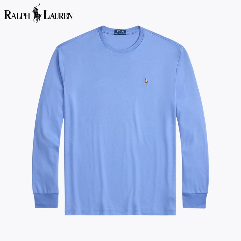 RL Classic Fit Soft Cotton Crewneck T-Shirt RL Classic Fit Soft Cotton Crewneck T-Shirt Slate Crown Blue S 