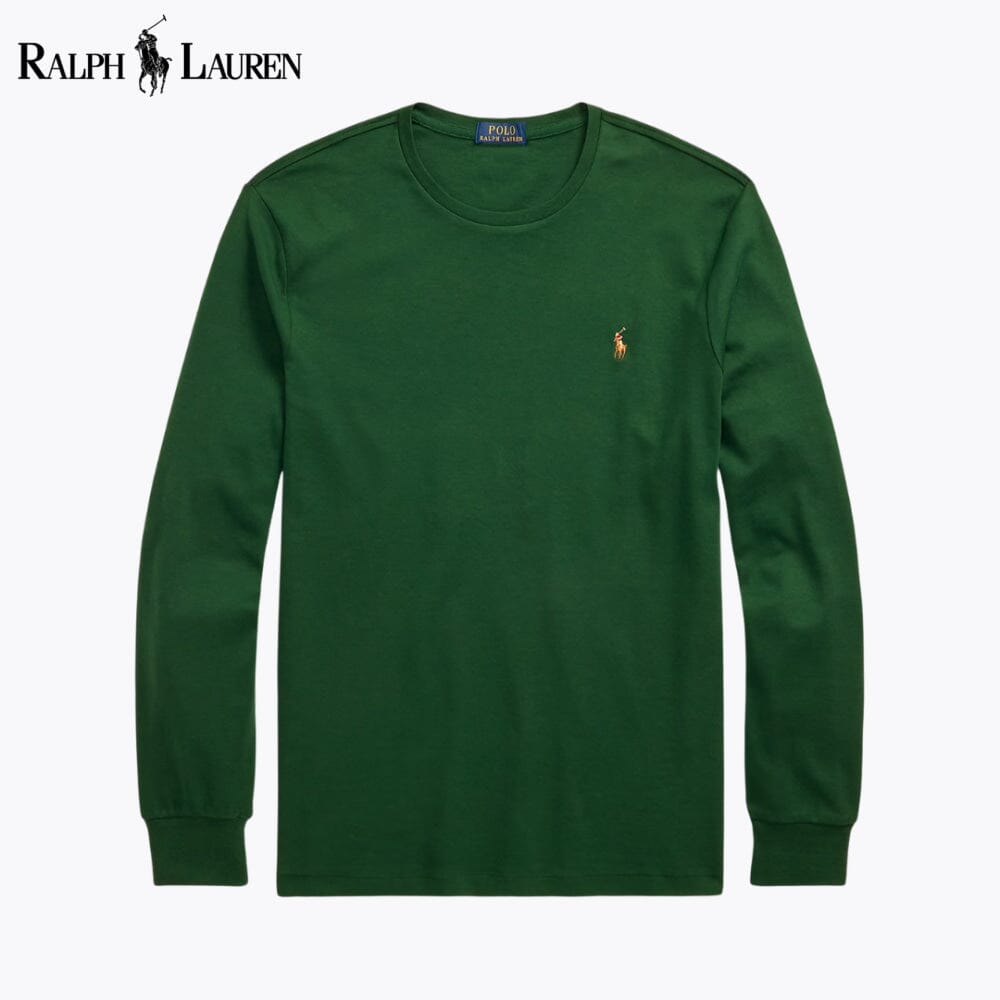 RL Classic Fit Soft Cotton Crewneck T-Shirt RL Classic Fit Soft Cotton Crewneck T-Shirt Slate Crown Pine Green S 