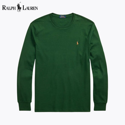 RL Classic Fit Soft Cotton Crewneck T-Shirt RL Classic Fit Soft Cotton Crewneck T-Shirt Slate Crown Pine Green S 