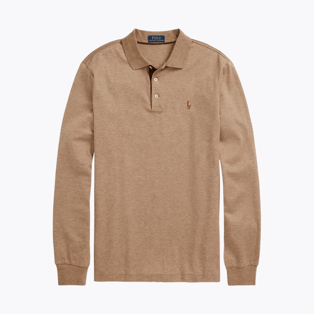 RL Classic Fit Soft Cotton Polo Shirt RL Classic Fit Soft Cotton Polo Shirt Slate Crown Grey Cloud Heather S 