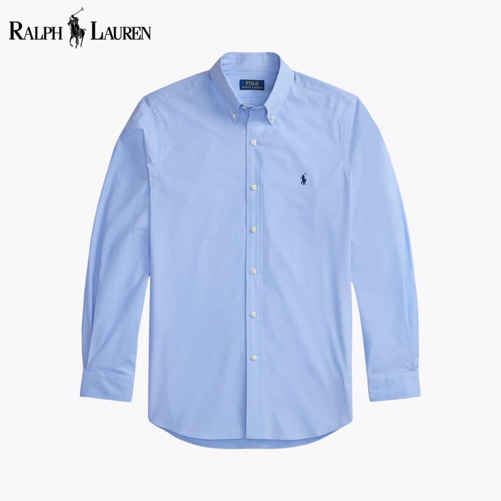 RL Classic Fit Stretch Poplin Shirt RL Classic Fit Stretch Poplin Shirt Slate Crown Blue S 