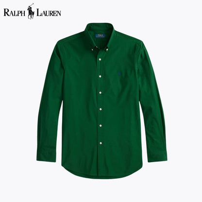 RL Classic Fit Stretch Poplin Shirt RL Classic Fit Stretch Poplin Shirt Slate Crown Green S 
