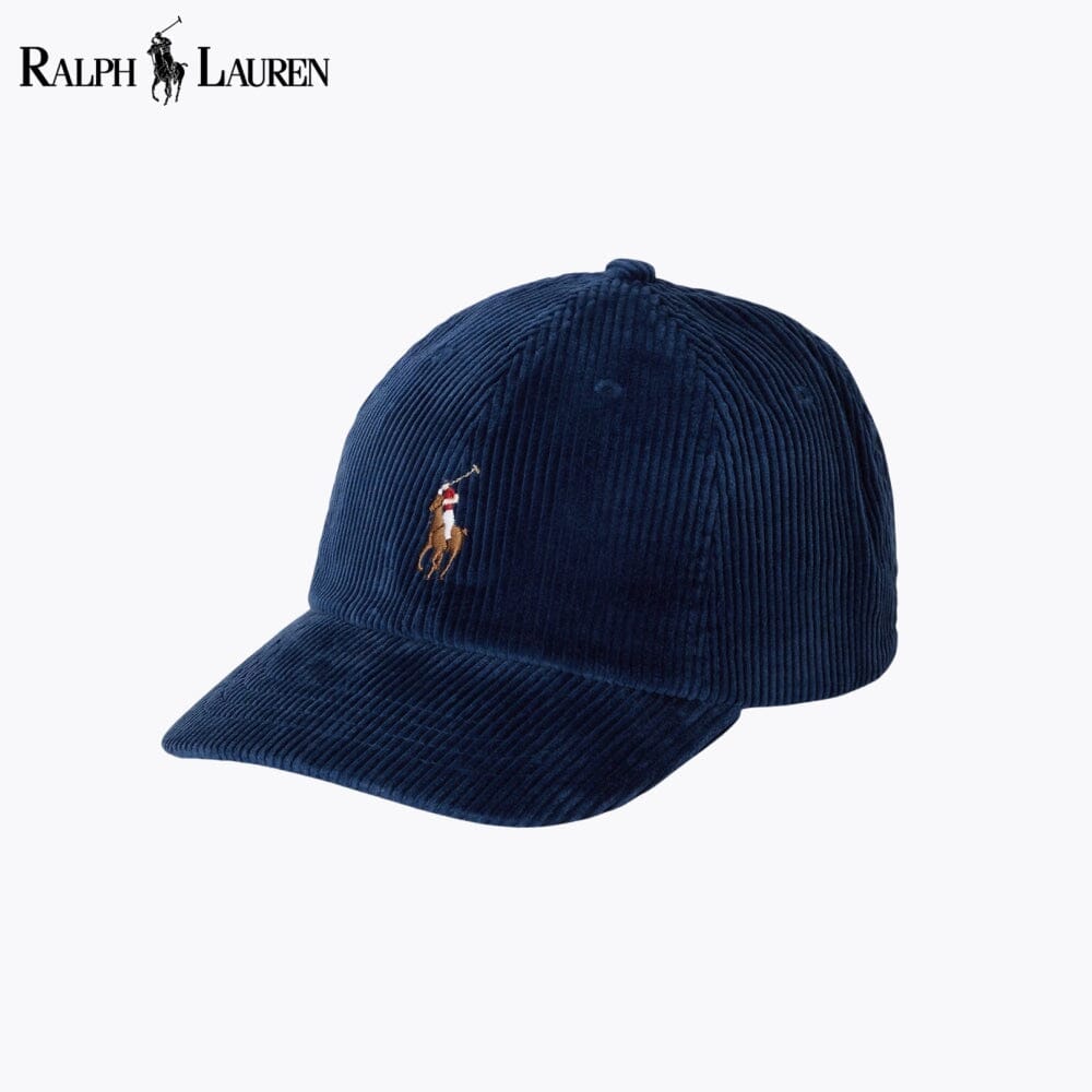 RL Corduroy Ball Cap RL Cotton Chino Ball Cap Slate Crown American Royal 