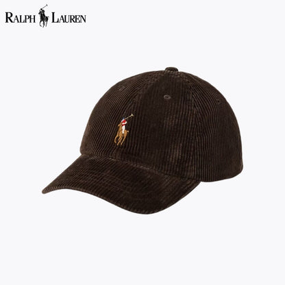 RL Corduroy Ball Cap RL Cotton Chino Ball Cap Slate Crown Madison Brown 