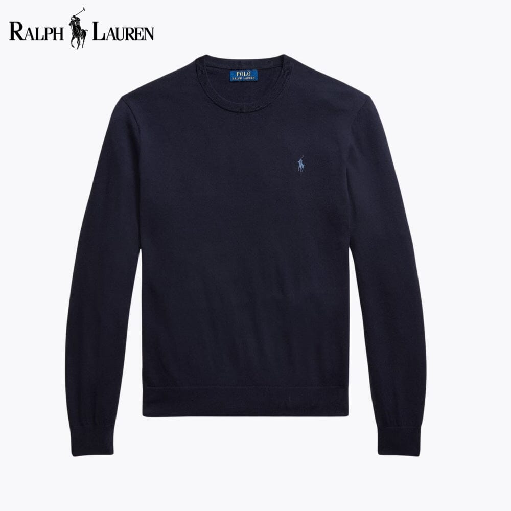 RL Cotton-Cashmere Crewneck Jumper RL Cotton-Cashmere Crewneck Jumper Slate Crown Blue Navy S 
