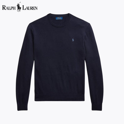 RL Cotton-Cashmere Crewneck Jumper RL Cotton-Cashmere Crewneck Jumper Slate Crown Blue Navy S 