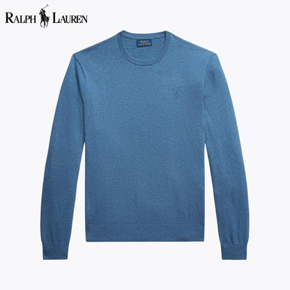 RL Cotton-Cashmere Crewneck Jumper RL Cotton-Cashmere Crewneck Jumper Slate Crown Blue S 
