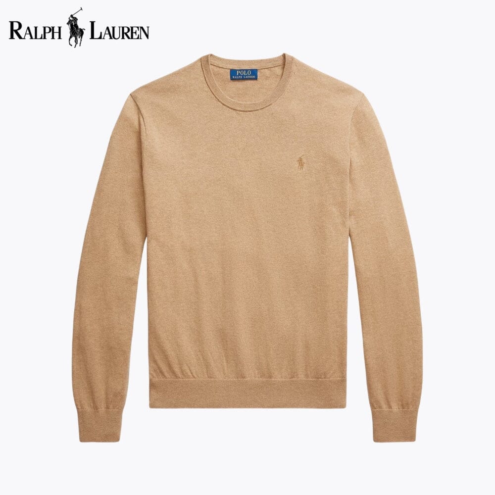 RL Cotton-Cashmere Crewneck Jumper RL Cotton-Cashmere Crewneck Jumper Slate Crown Caramel S 