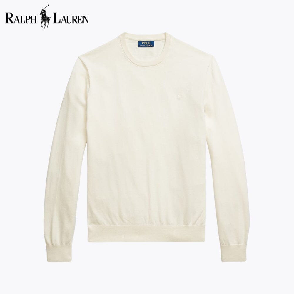 RL Cotton-Cashmere Crewneck Jumper RL Cotton-Cashmere Crewneck Jumper Slate Crown Cream S 