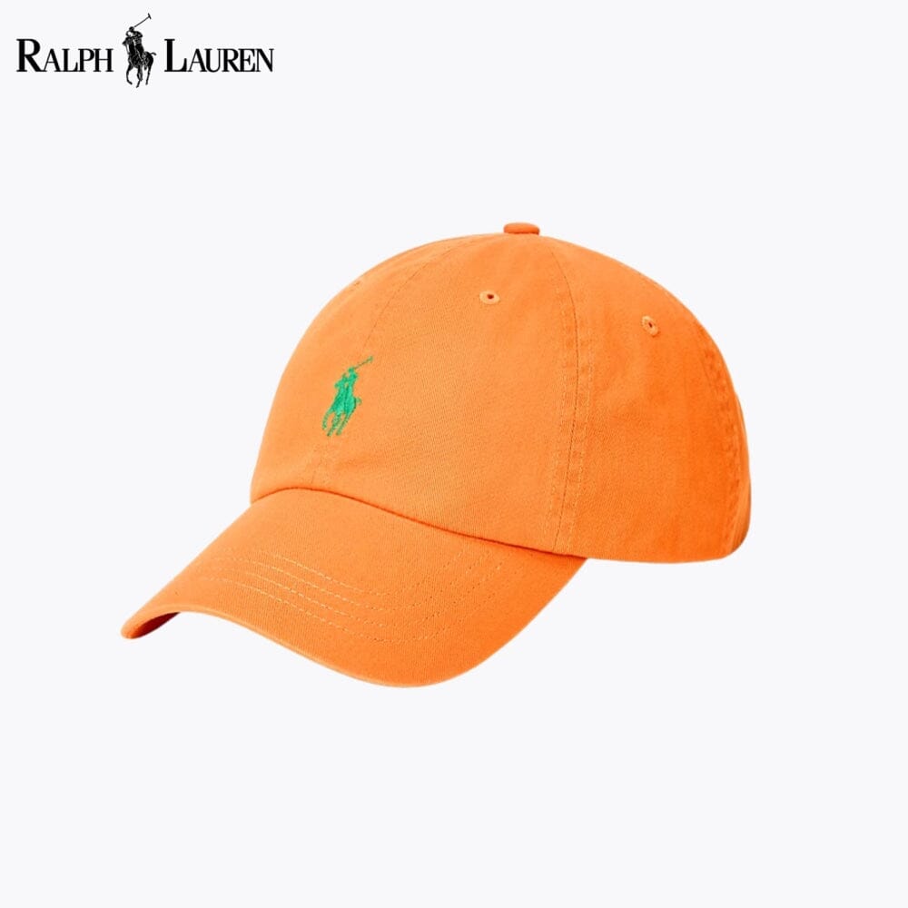RL Cotton Chino Ball Cap RL Cotton Chino Ball Cap Slate Crown Orange 