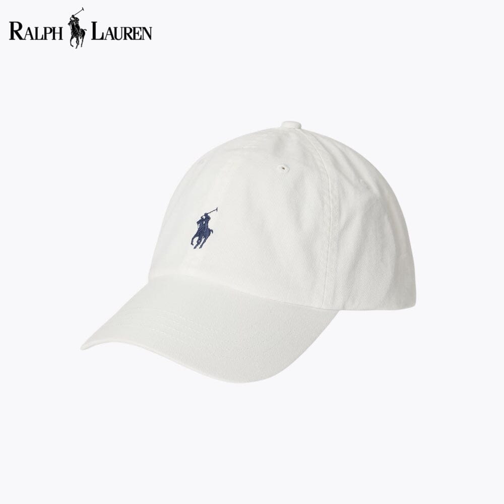 RL Cotton Chino Ball Cap RL Cotton Chino Ball Cap Slate Crown White 