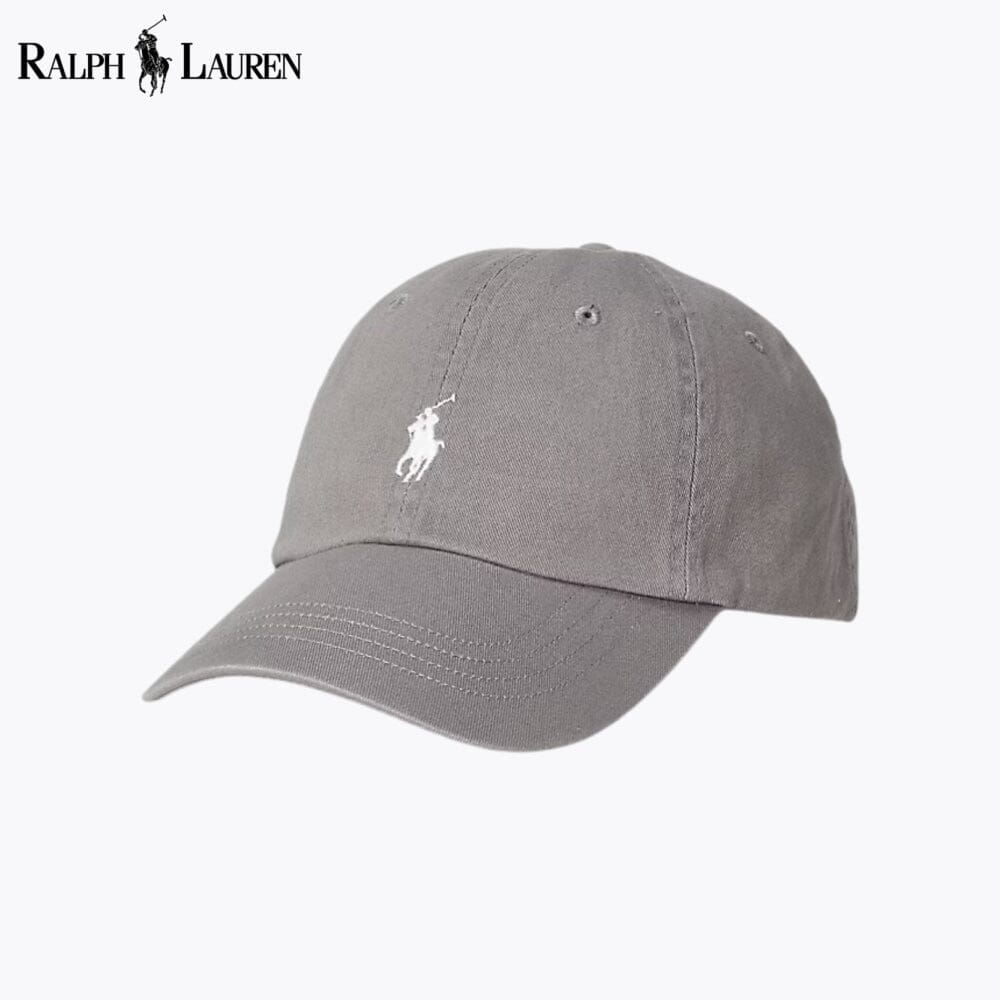 RL Cotton Chino Baseball Cap RL Cotton Chino Baseball Cap Slate Crown Grey 