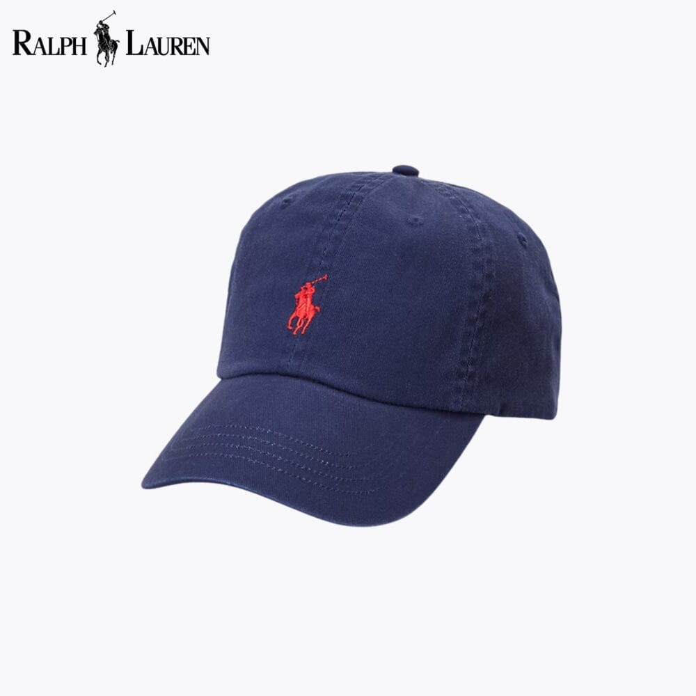 RL Cotton Chino Baseball Cap RL Cotton Chino Baseball Cap Slate Crown Navy 